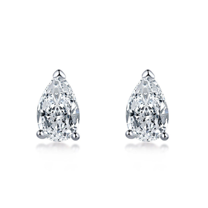 PEAR STUDS - Fine Silver