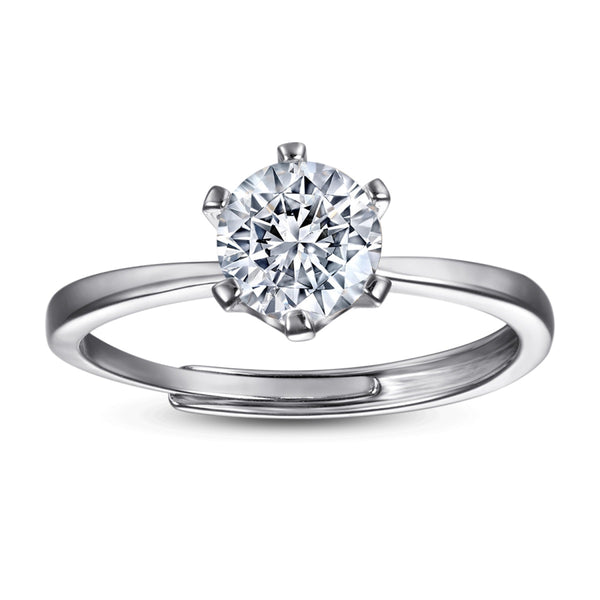 SOLITAIRE RESIZABLE RING - Fine Silver