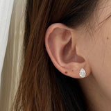 PEAR STUDS - Fine Silver