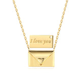 ILY ENVELOPE NECKLACE - Fine Silver