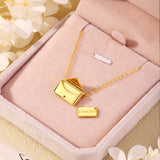 ILY ENVELOPE NECKLACE - Fine Silver