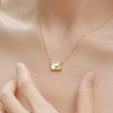 ILY ENVELOPE NECKLACE - Fine Silver