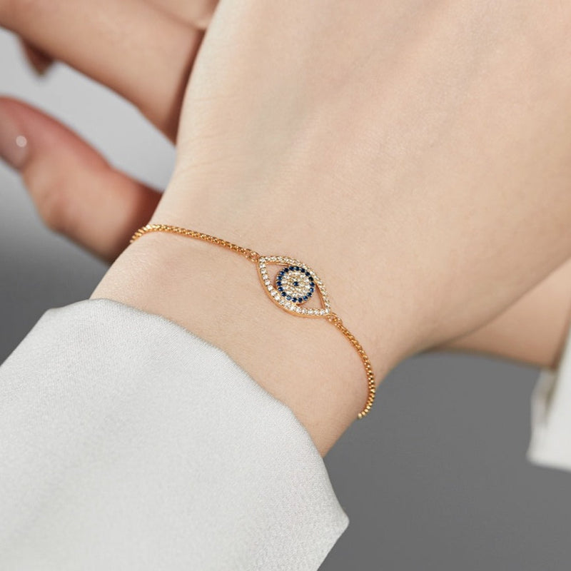 EVIL EYE BRACELET - Fine Silver