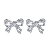 RIBBON STUDS - Fine Silver