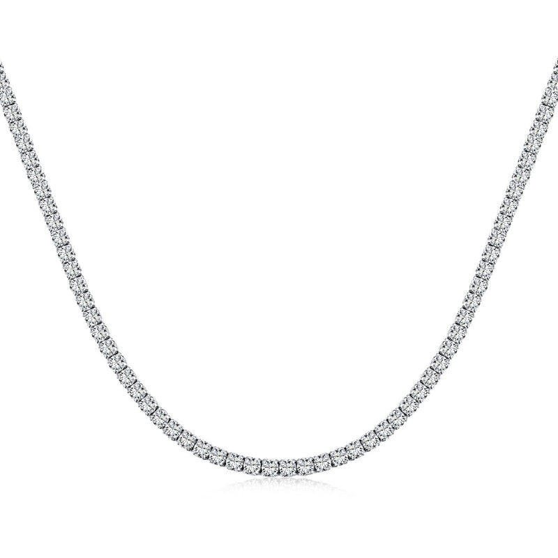 Macy's Graduated Cubic Zirconia Tennis Necklace In Silver Plate or Gold  Plate - Macy's